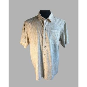 Columbia Mens Large Cream Color Camp Shirt Large‎